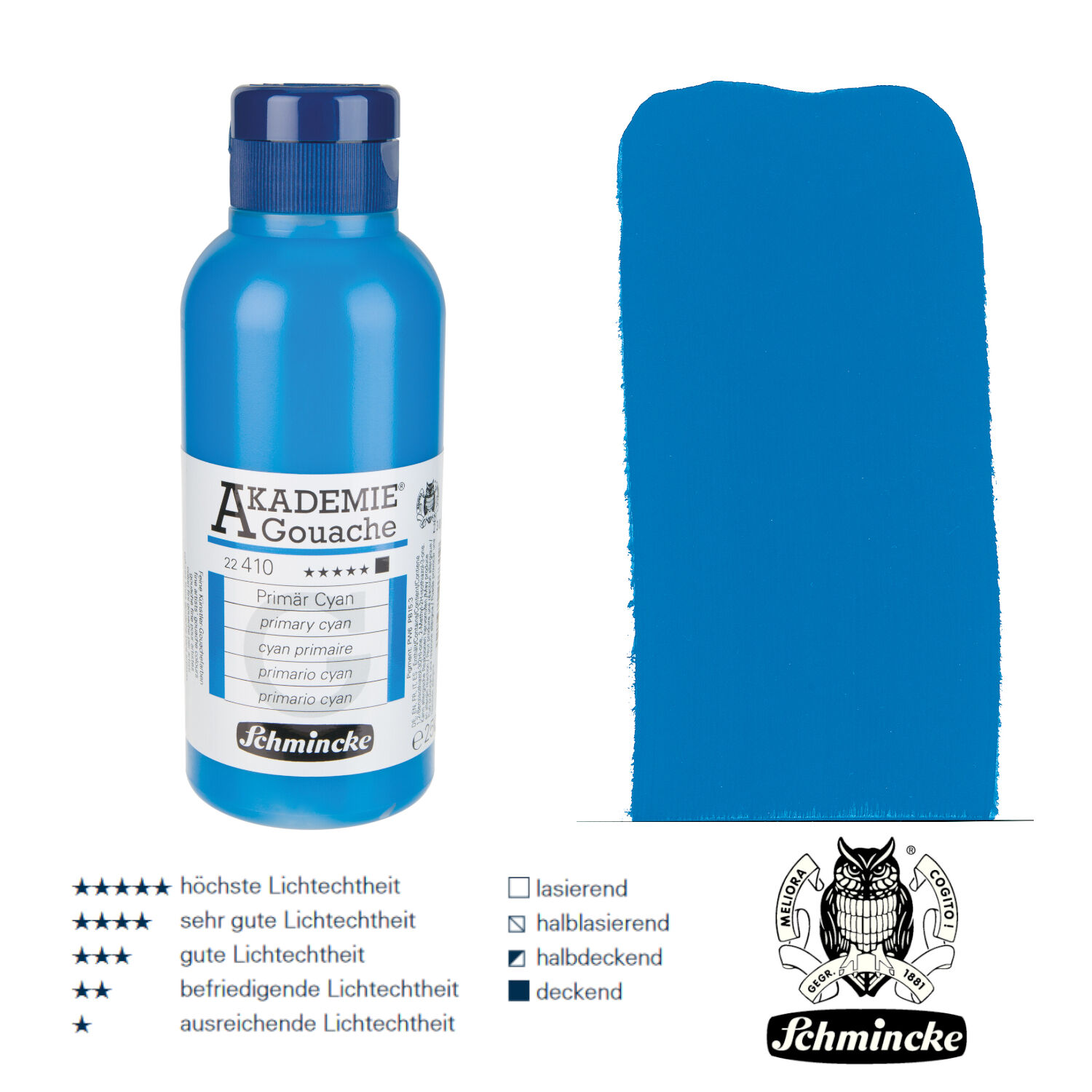 Schmincke Akademie Gouache, 250ml Prim�r Cyan