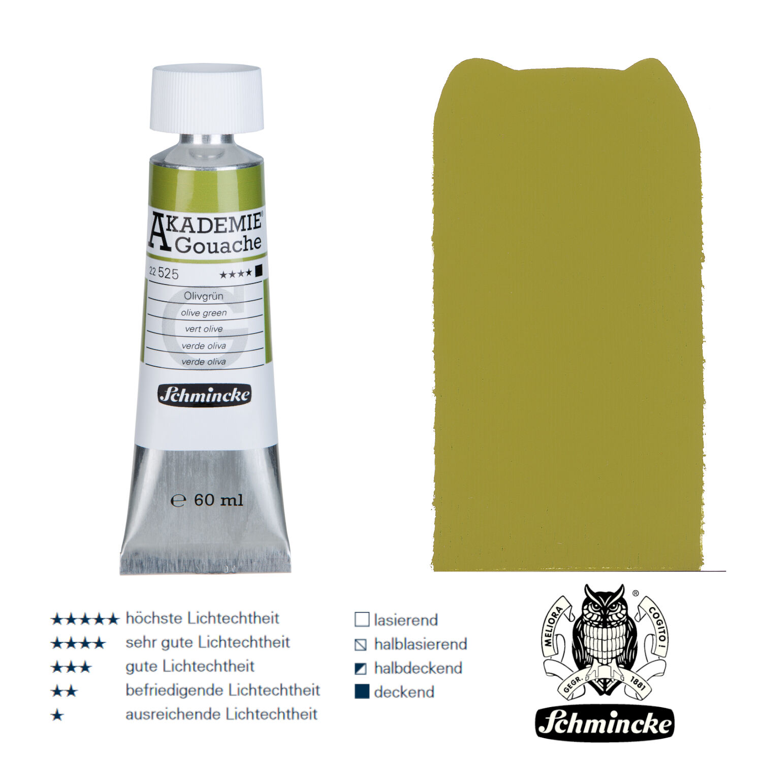 Schmincke Akademie Gouache, 60ml, Olivgr�n