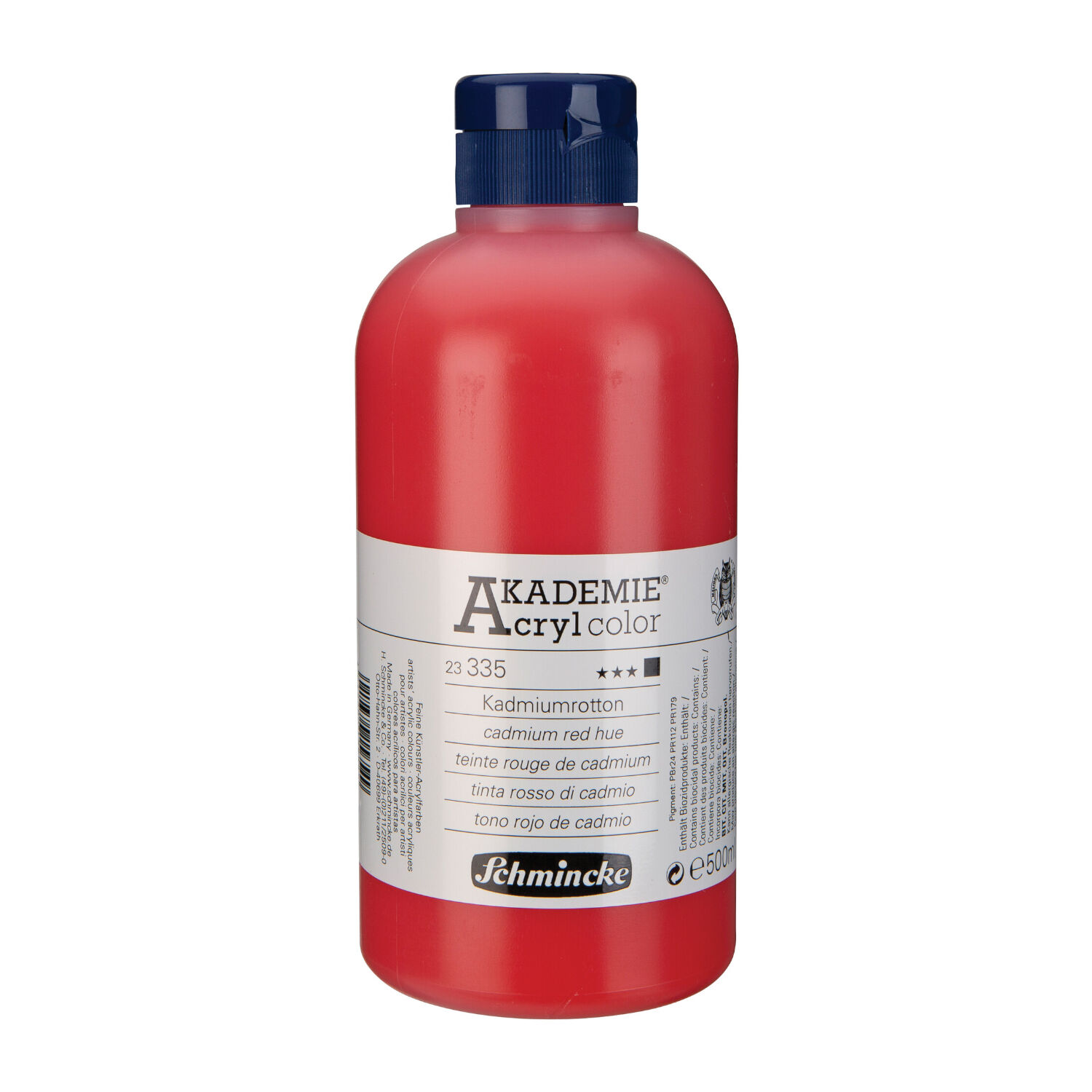 SALE Akademie-Acryl 500ml, Kadmiumrotton