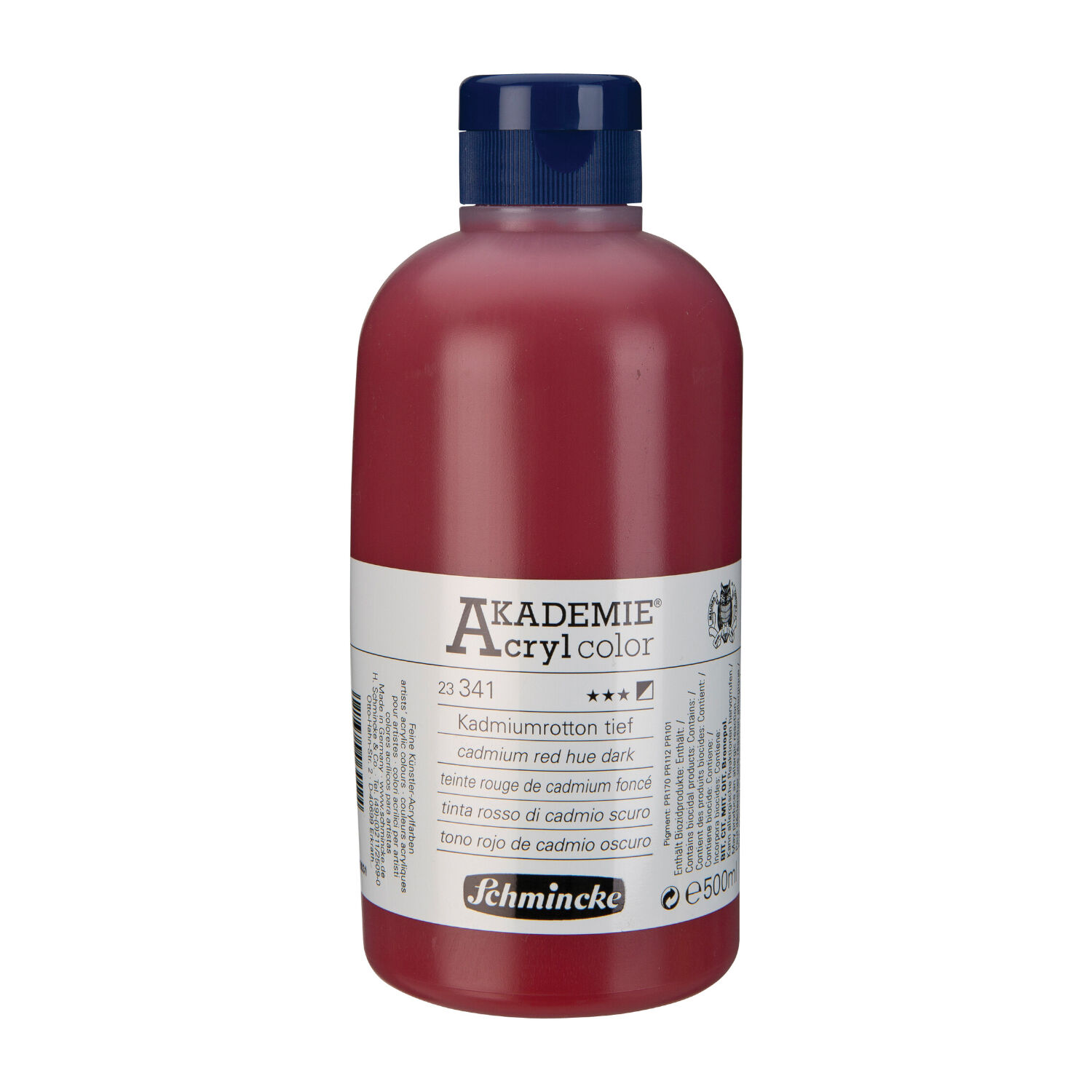 SALE Akademie-Acryl 500ml, Kadmiumrotton tief