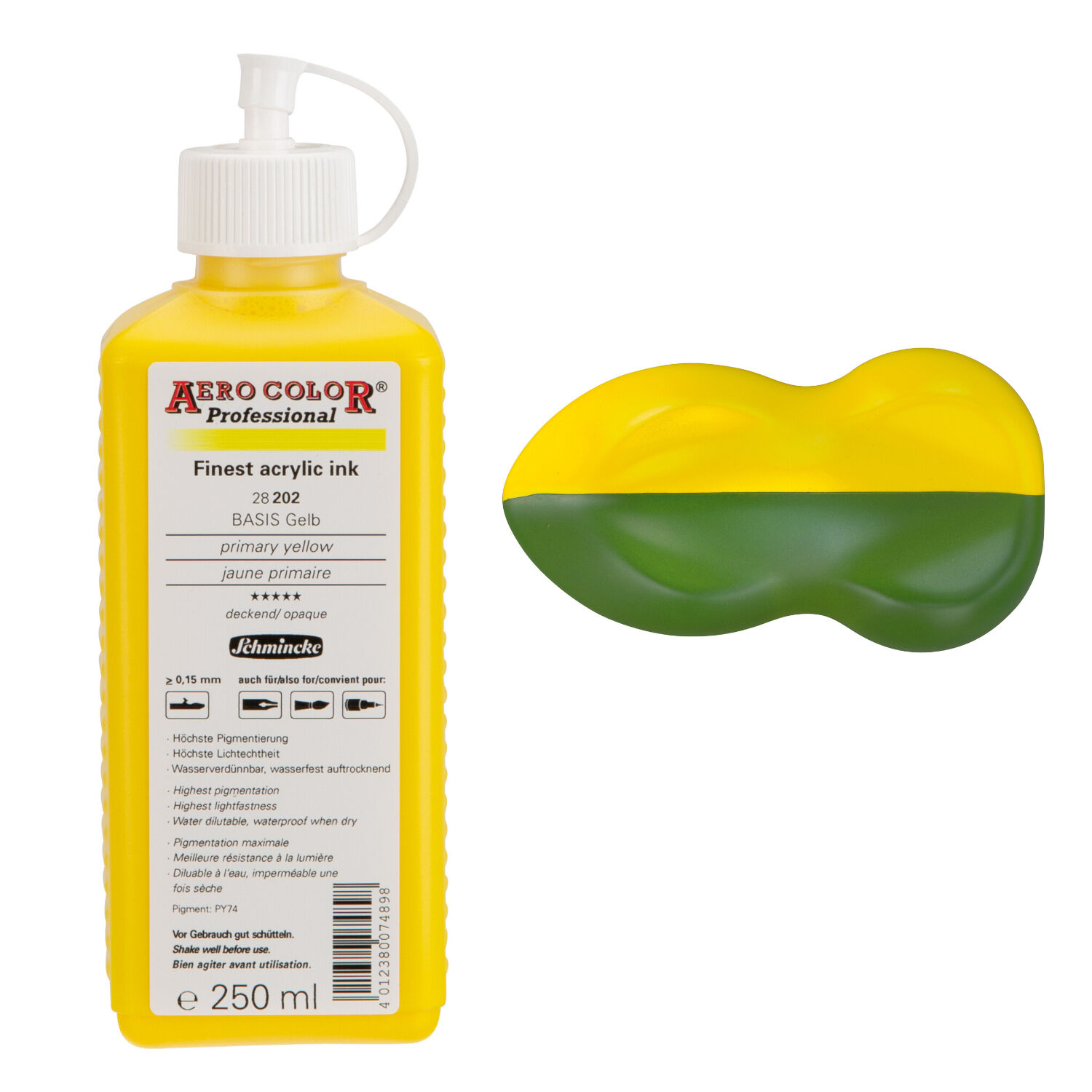 SALE AERO COLOR Airbrushfarbe 250ml BASIS Gelb