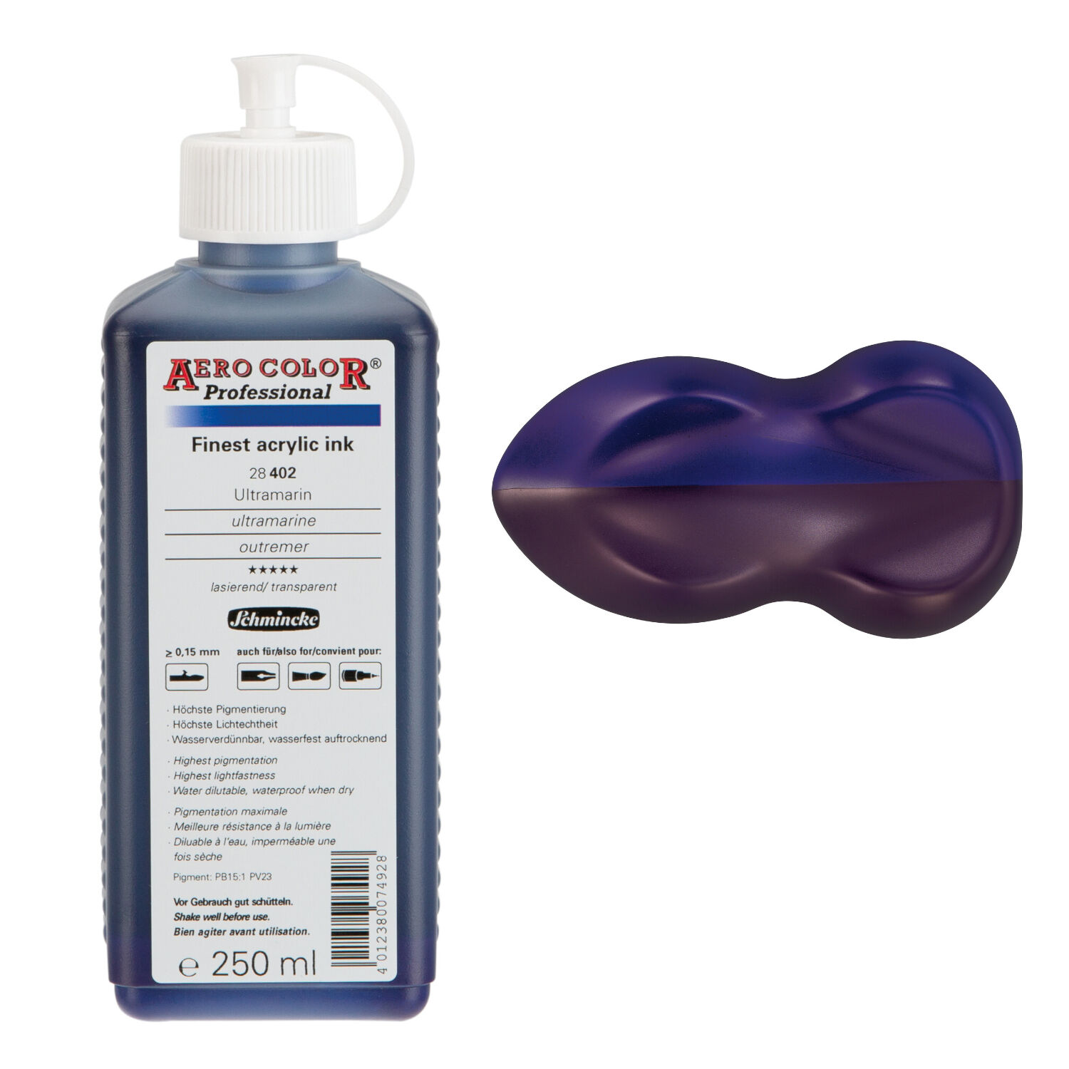 SALE AERO COLOR Airbrushfarbe 250ml Ultramarin