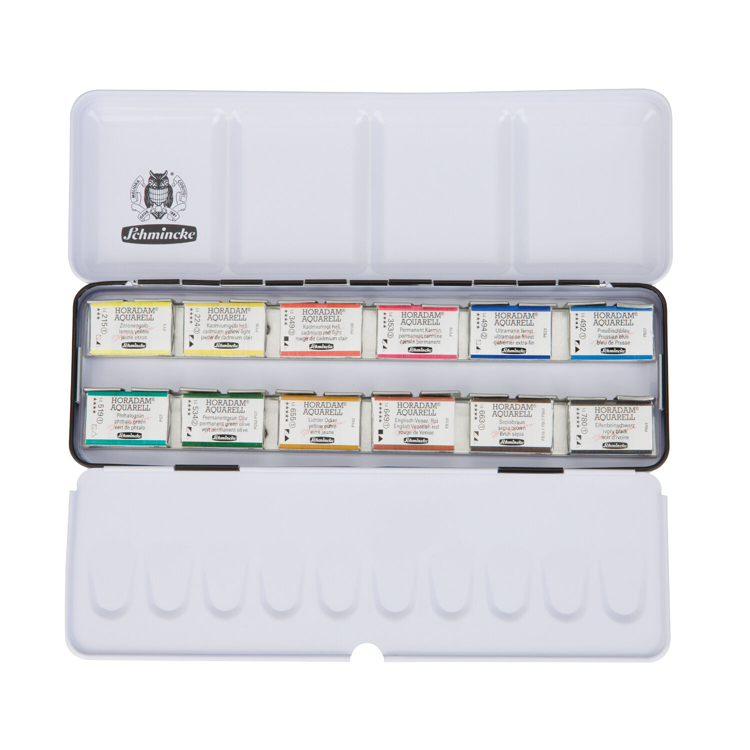 Horadam Aquarellkasten 12 ganze N�pfchen