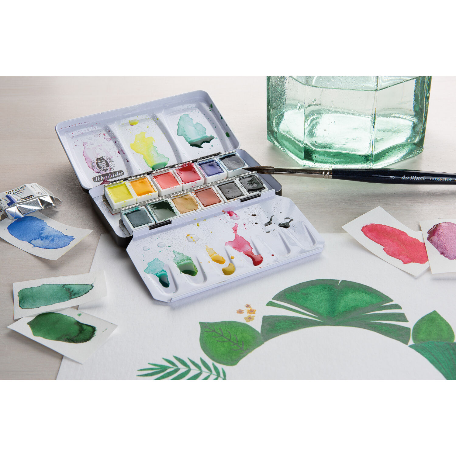 Akademie-Aquarellkasten No. 1, 12 1/2 N�pfchen Bild 3