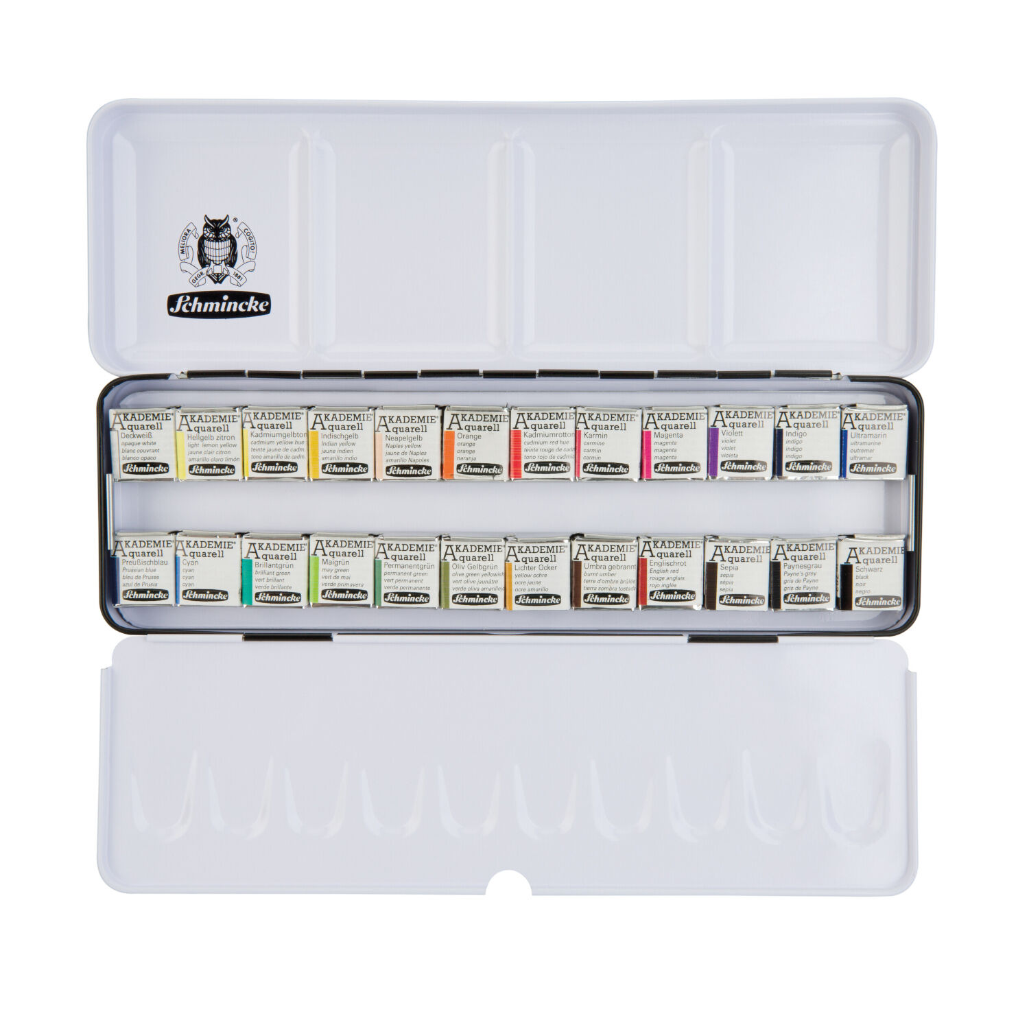 Akademie-Aquarellkasten No. 3, 24 1/2 N�pfchen