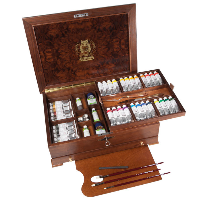 SALE Mussini Edelholztruhe mit �lfarben 36x35ml