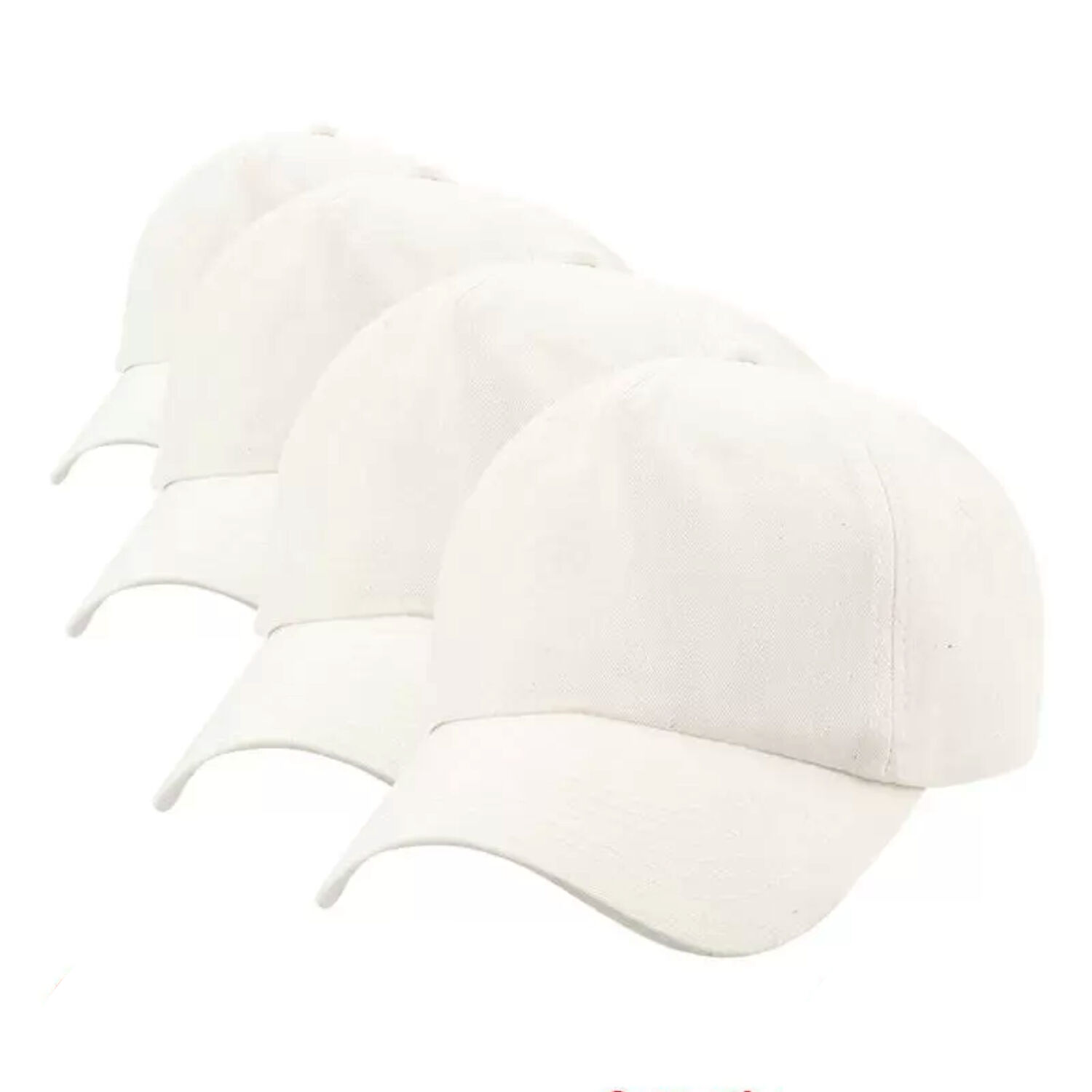 Baseball-Cap, Sparpack, Wei�, 60 St�ck
