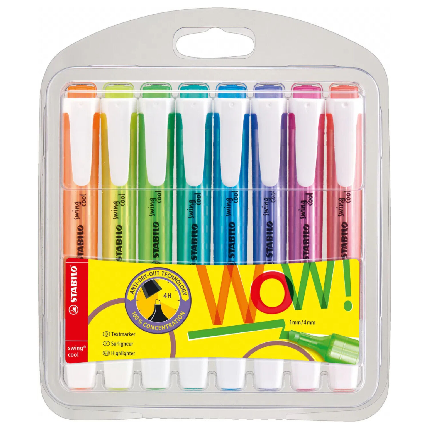 STABILO Textmarker swing cool, 8er Etui