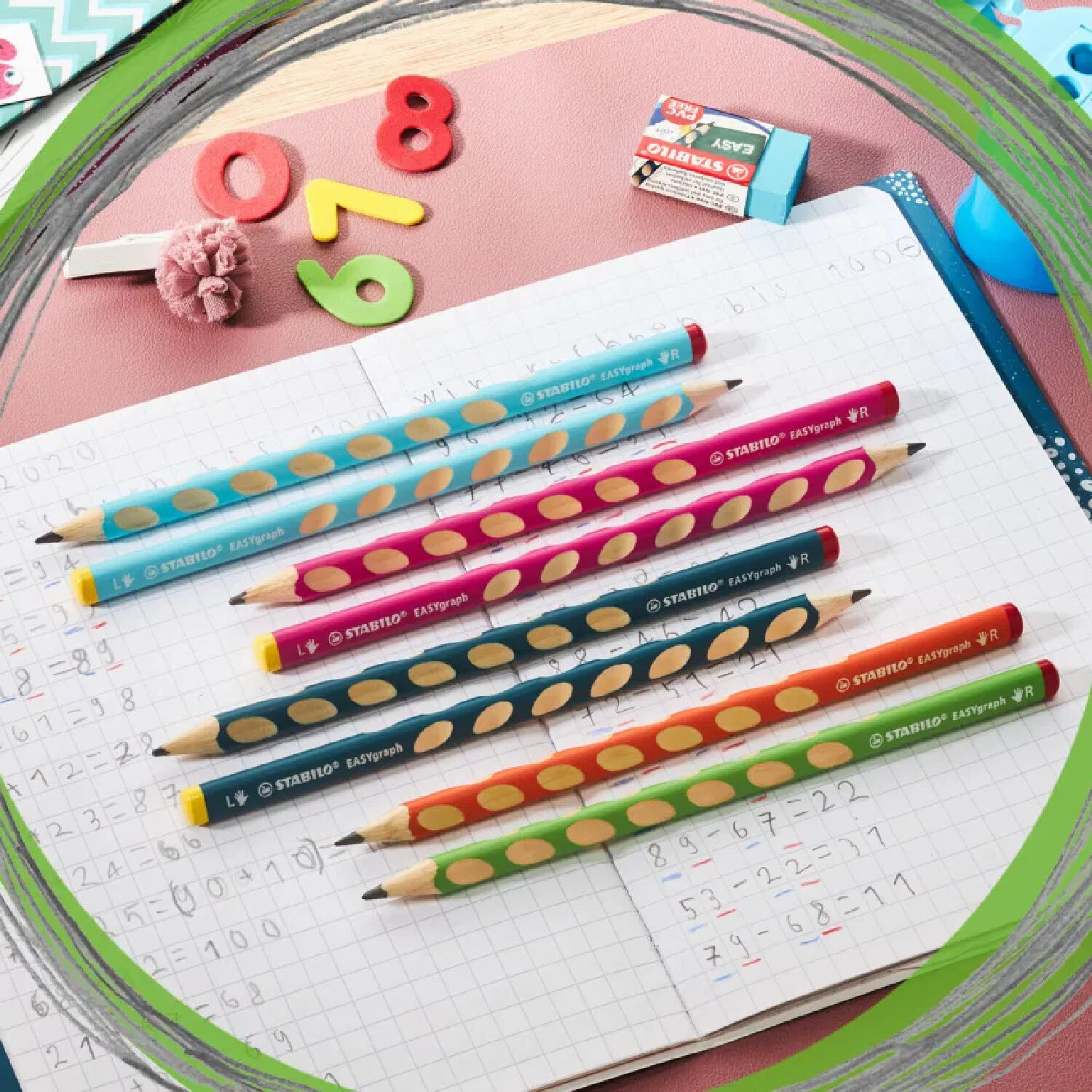 STABILO EASYgraph, Ergonomischer Bleistift f�r Rechtsh�nder, HB, Petrol Bild 2