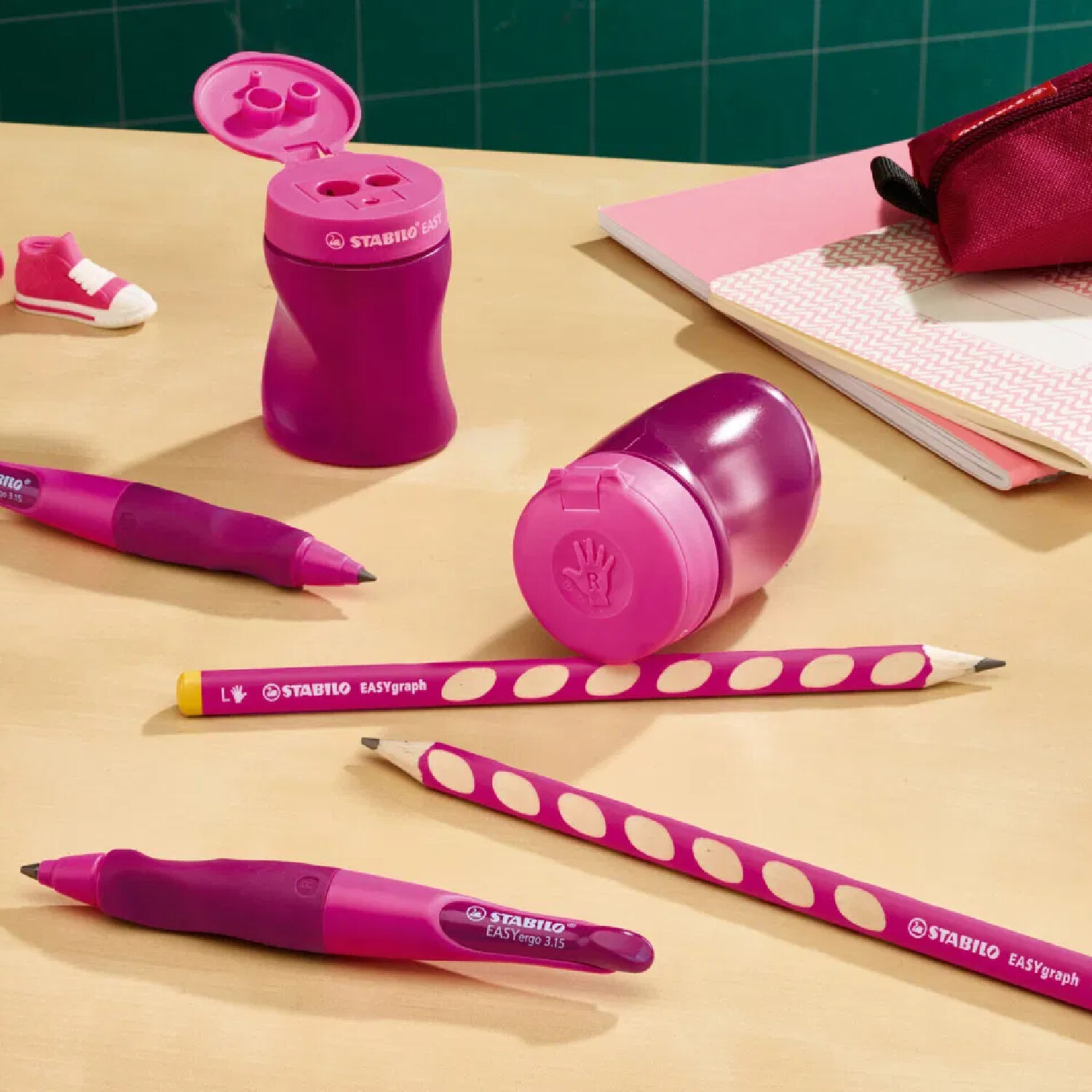 STABILO EASYsharpener, Ergonomischer Dosenspitzer f�r Linksh�nder, Petrol Bild 4