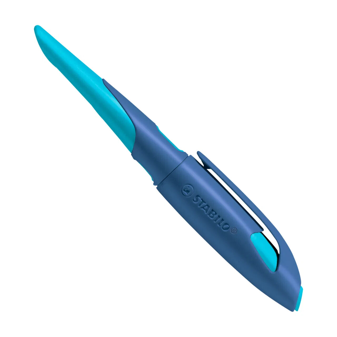 STABILO EASYbirdy, Ergonomischer Schulf�ller f�r Linksh�nder, Mitternachtsblau/Azur