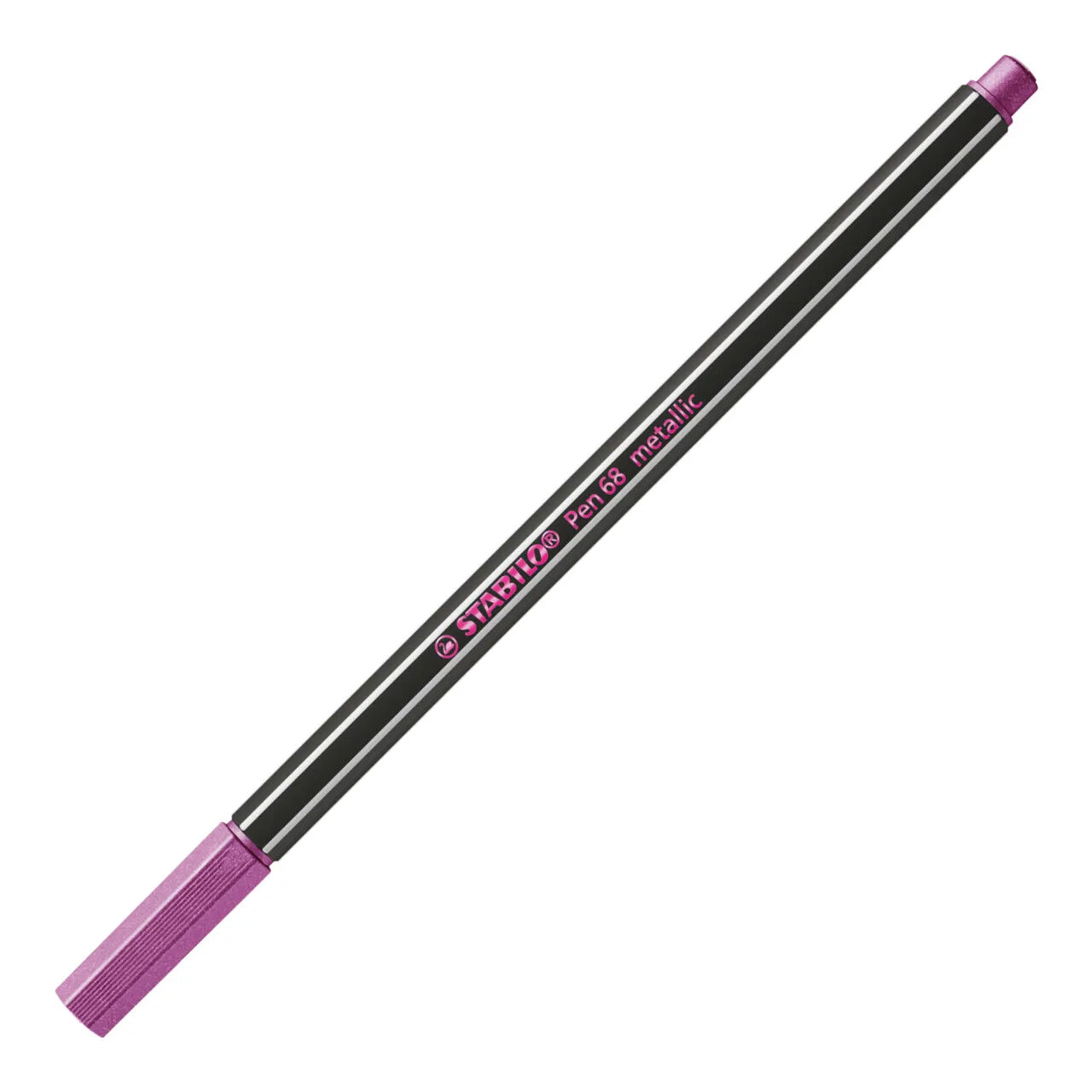 STABILO Pen 68, Premium-Filzstift Metallic, Rosarot