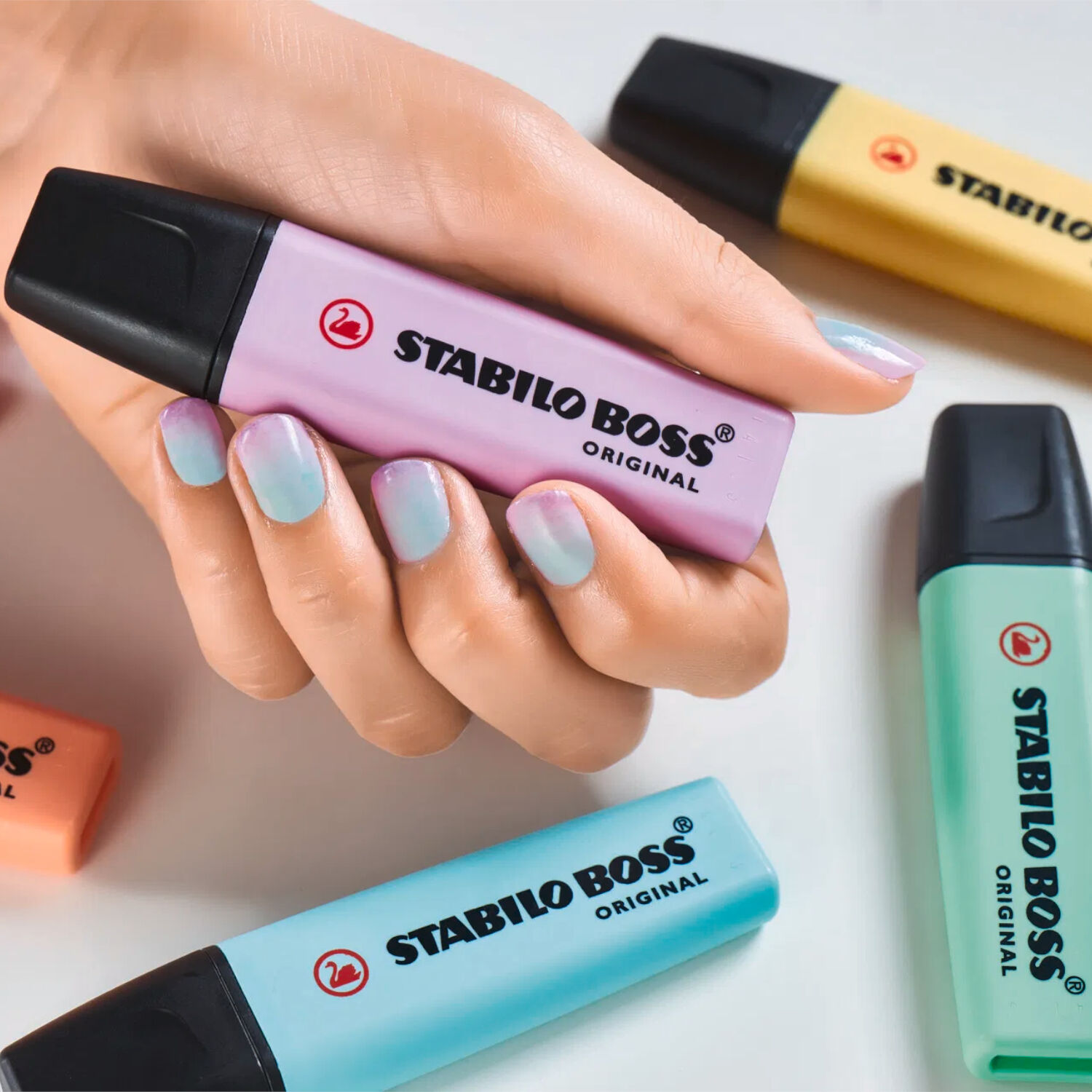 STABILO Textmarker Boss Original Pastel, 4er Etui Winter Bild 3