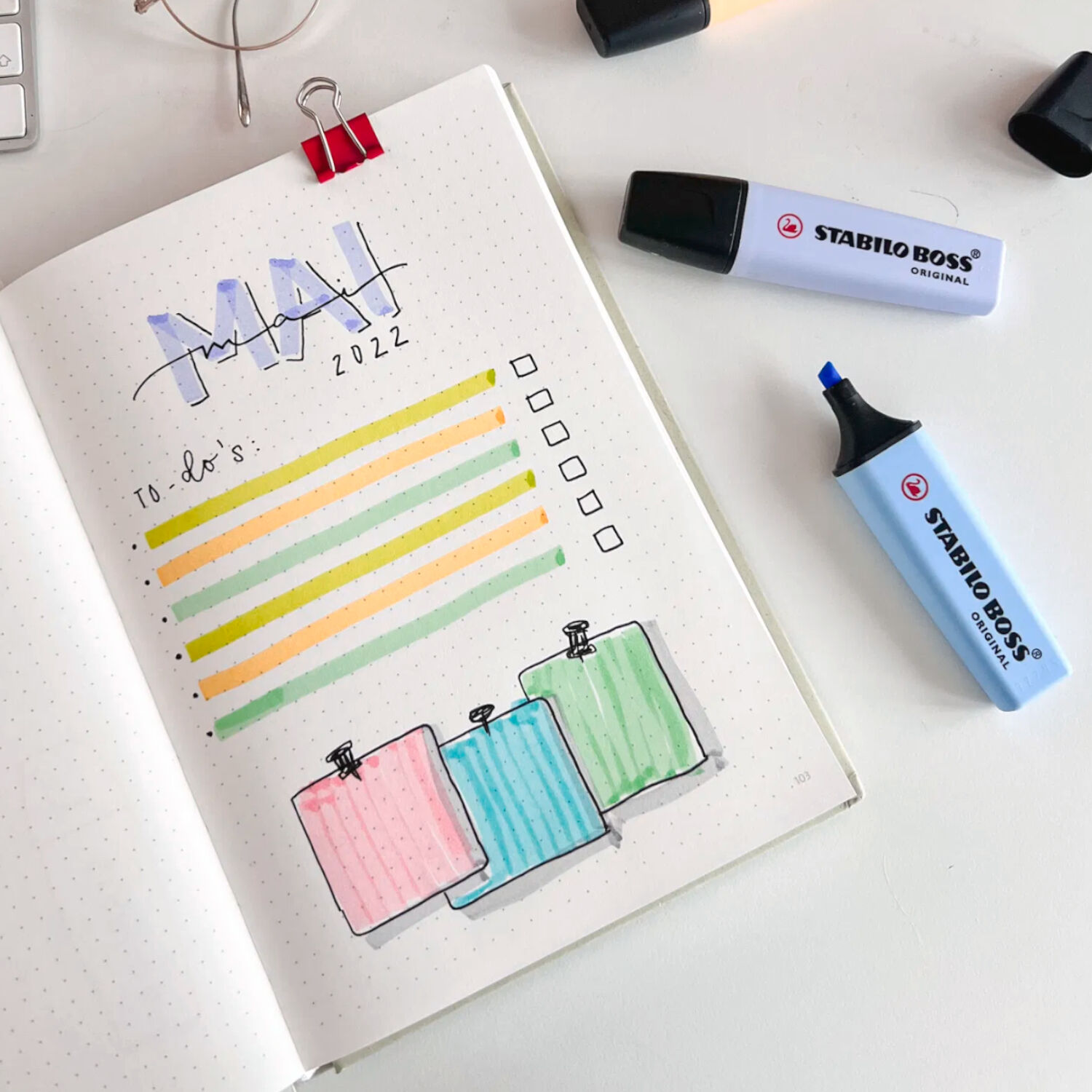 STABILO Textmarker Boss Original Pastel, 4er Etui Sommer Bild 3