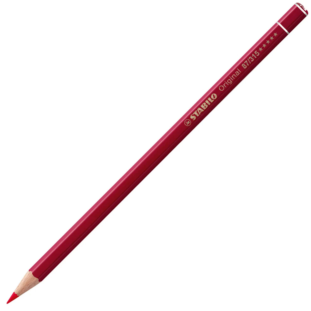 STABILO Original Premium-Buntstift, Einzelstift, Permanentrot dunkel