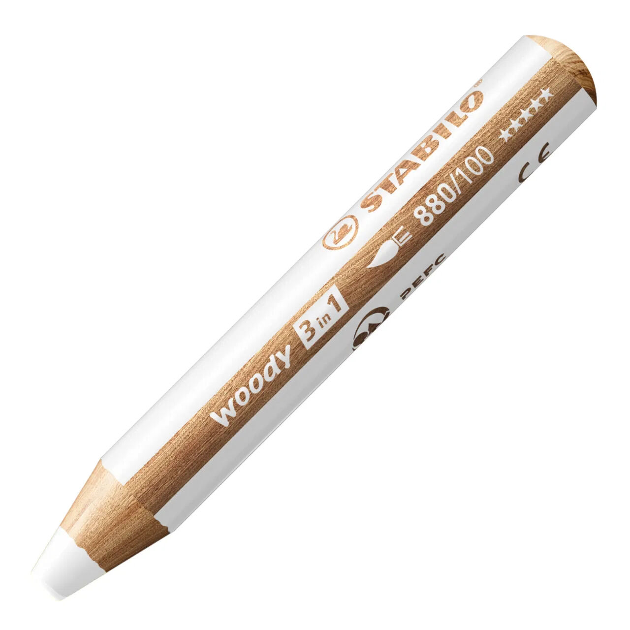 STABILO woody 3 in 1: Buntstift / Wasserfarbe / Wachsmalstift, Wei�