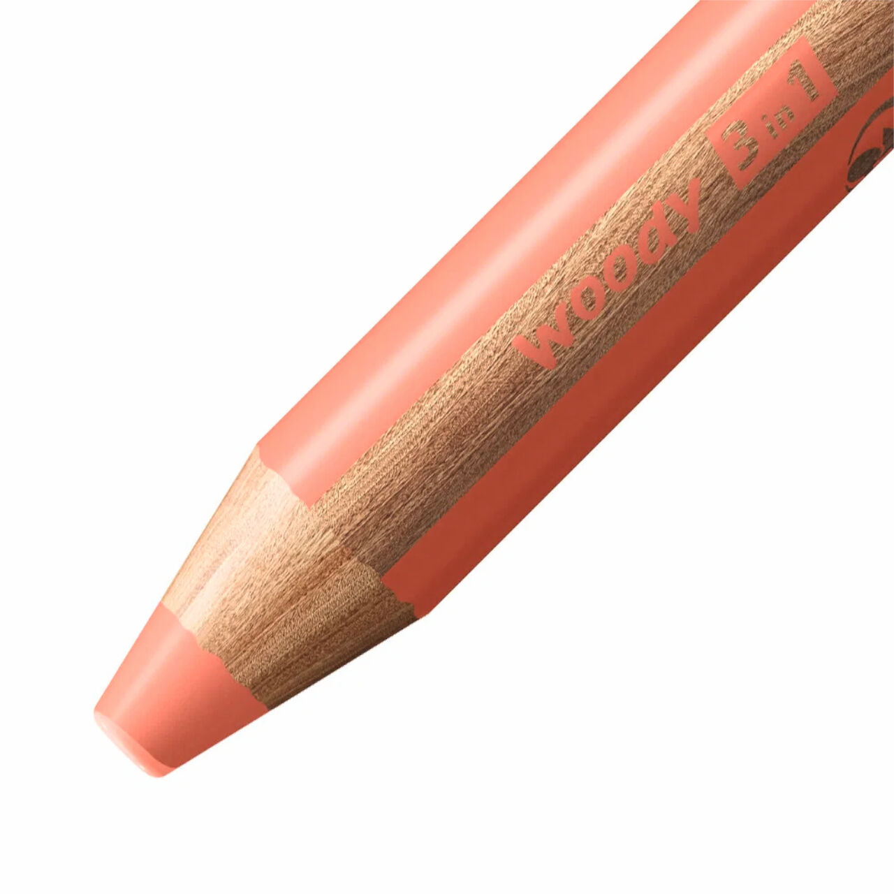 STABILO woody 3 in 1: Buntstift / Wasserfarbe / Wachsmalstift, 6er Etui Pastellfarben mit Spitzer Bild 2