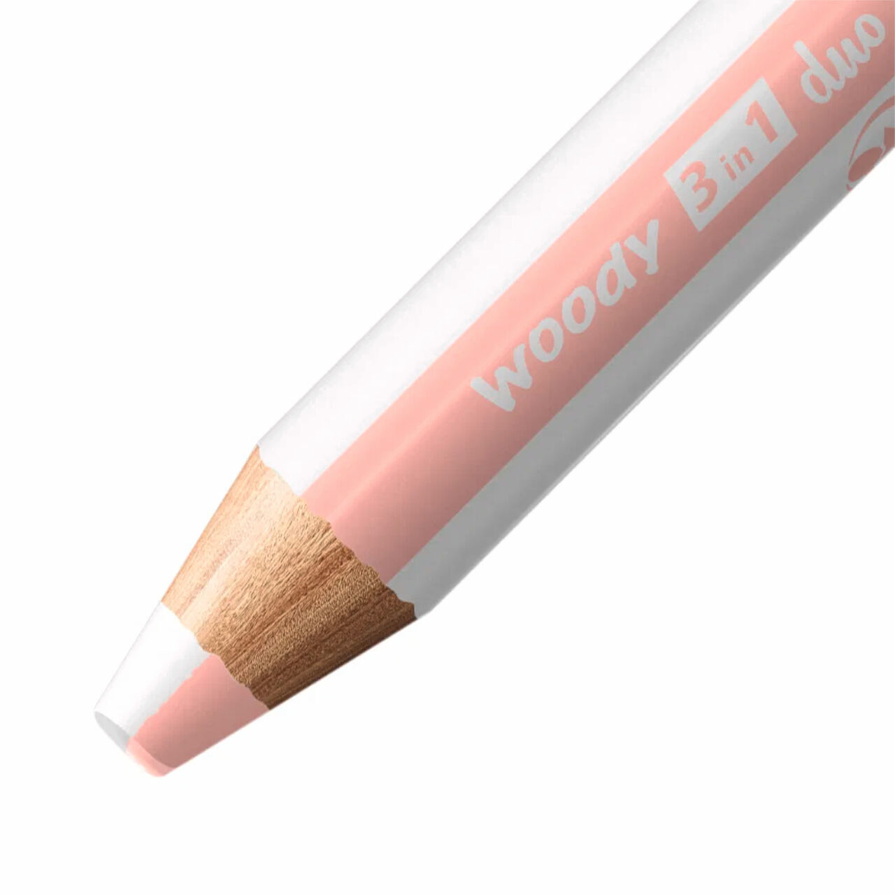 STABILO woody 3 in 1 Duo: Buntstift / Wasserfarbe / Wachsmalstift, Wei�/Apricot Bild 2