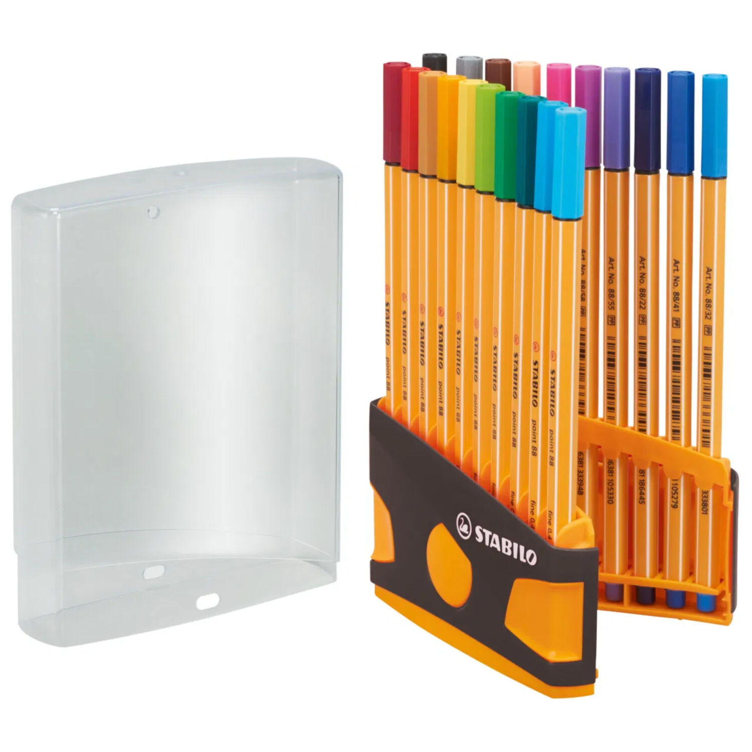 STABILO point 88 Fineliner, 20er ColorParade anthrazit/orange