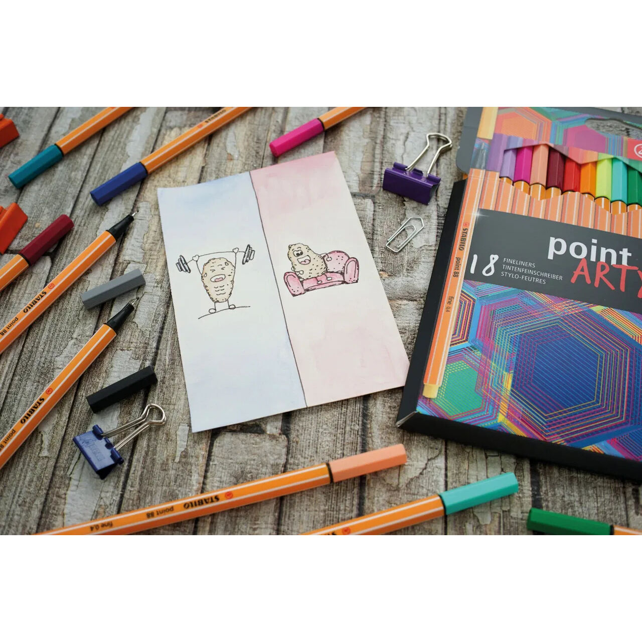 STABILO point 88 Fineliner, 25er Rollerset ARTY Bild 3