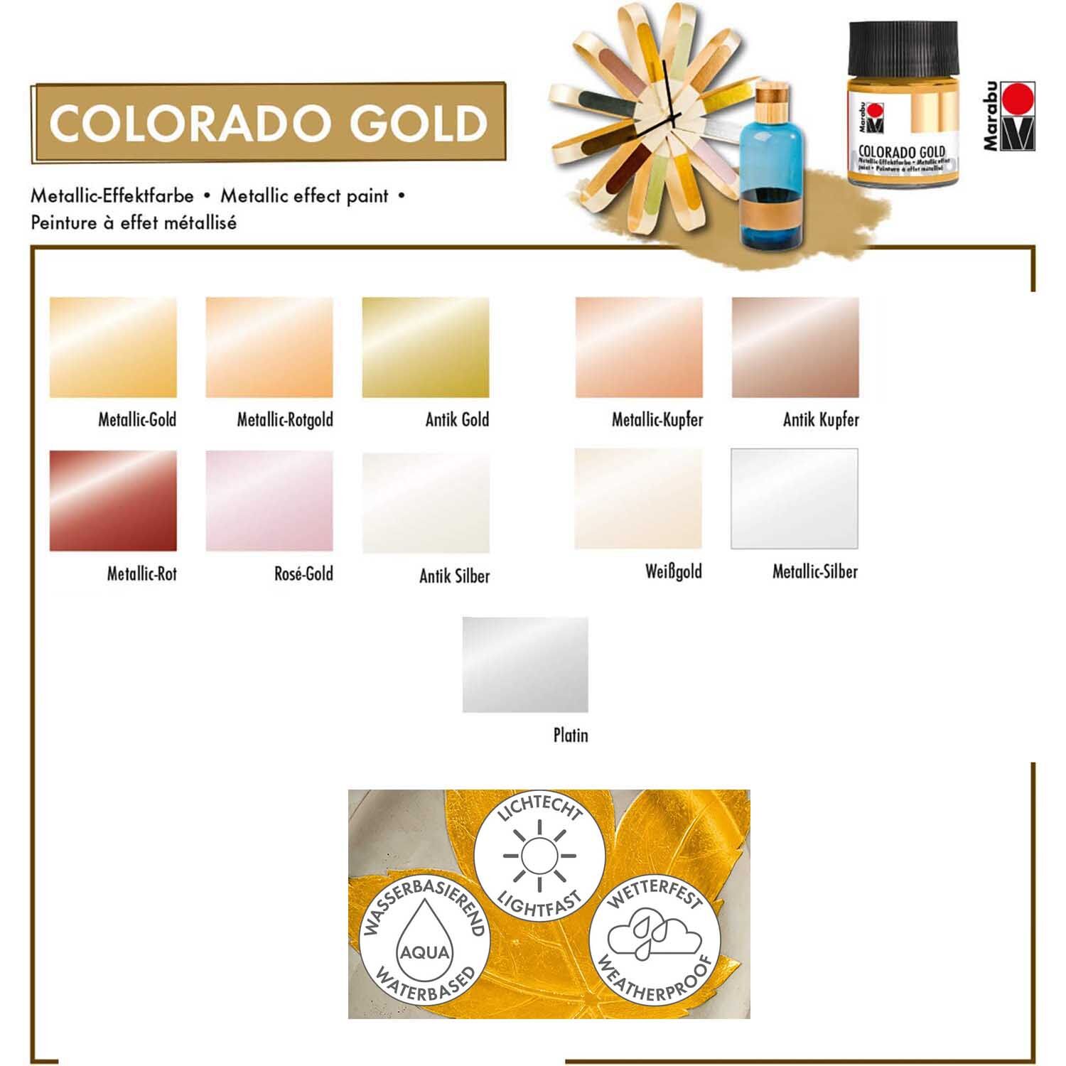 SALE Marabu Colorado Gold Effektfarbe, 50ml, Anthrazit Bild 2