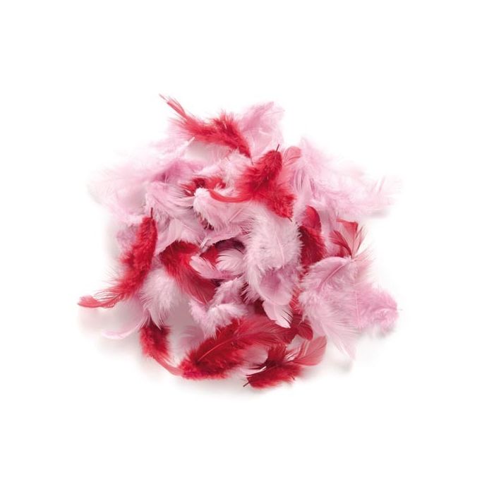 SALE Deco-Federn, Rosa-sortiert, 2g