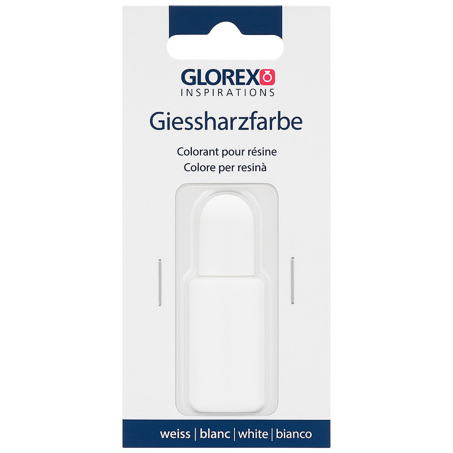 SALE Gie�harz-Farbe, transparent, 10ml, weiss