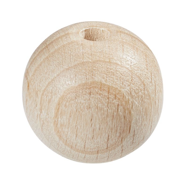 NEU Holzperle gebohrt Buche natur, 10 St�ck, 18 mm