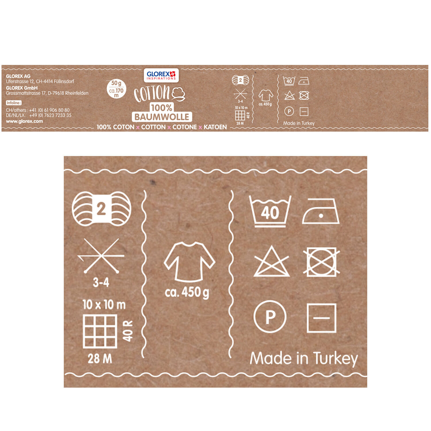 NEU Baumwolle 100% Cotton, 50g wei� Bild 2