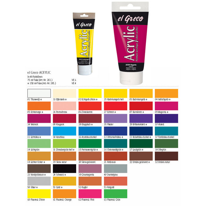 Kreul EL GRECO Acrylfarbe Fluoreszierend Pink 75 ml Bild 2