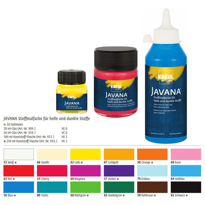 Javana Tex OPAK Stoffmalfarbe, 20ml, Wei� Bild 2