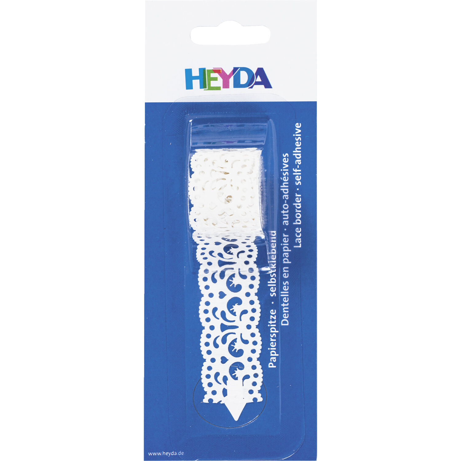 NEU Papierspitze selbstklebend, 2 m x 24 mm, Filigran Wei�