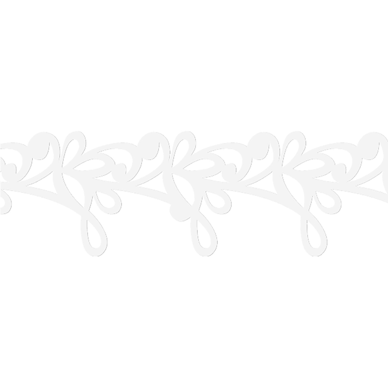 NEU Papierspitze selbstklebend, 2 m x 14 mm, Rokoko Wei� Bild 2