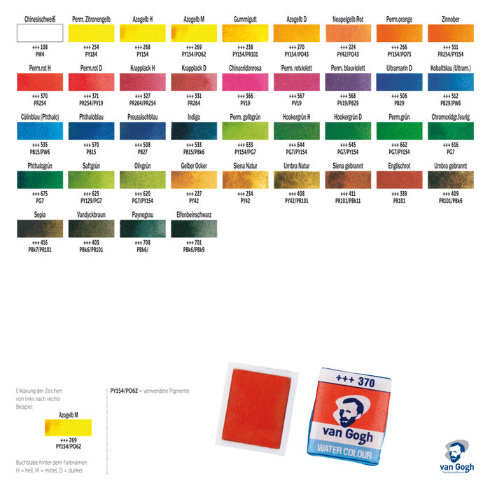 Van Gogh Aquarellfarbe, Permanent-Blauviolett, 1/2 Napf Bild 2