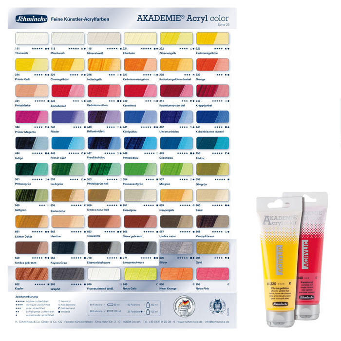 Akademie-Acryl 120ml, Kadmiumorangeton Bild 3
