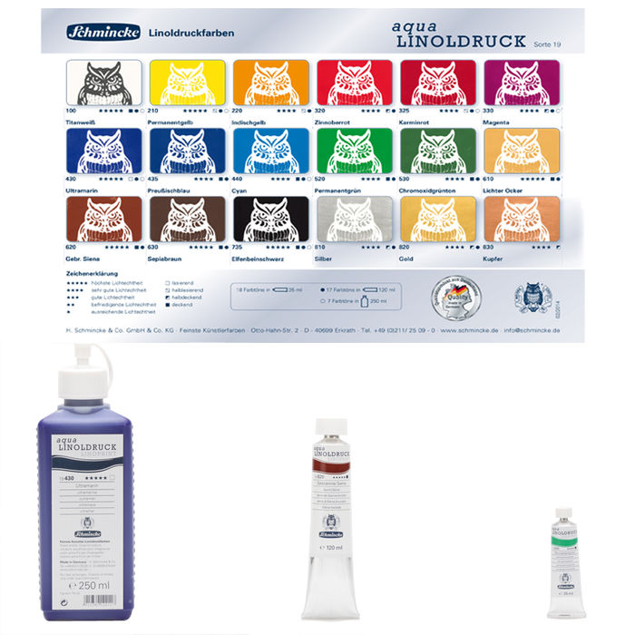 aqua-Linoldruck Farbe, 120ml, Titanwei� Bild 2