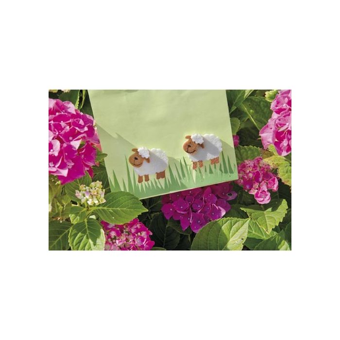 Filzschaf, Beige, 4,5x4 cm, 6 St�ck Bild 2
