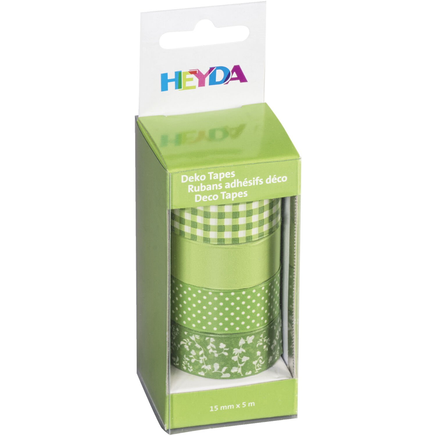 NEU Deko Tape / Klebeband, 4 Rollen, Colour Code Kiwi Gr�n
