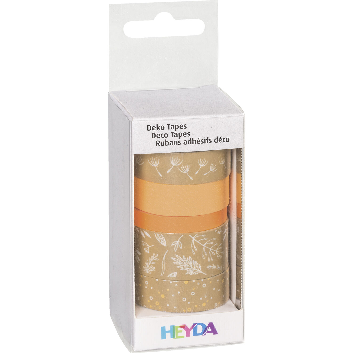 NEU Deko Tape / Klebeband, 5 Rollen, Natur Bl�tter Orange Bild 2