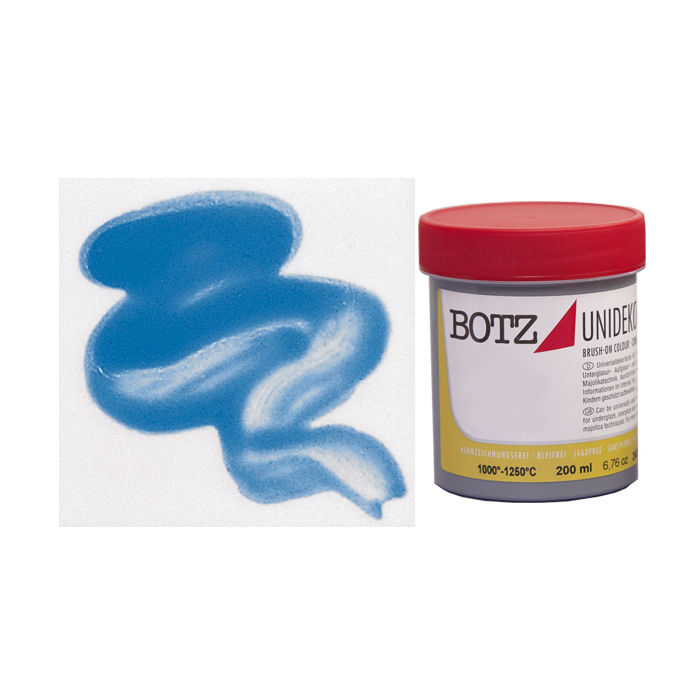 NEU BOTZ Unidekor Keramikfarben 1000 - 1250 �C , 200 ml, Capriblau