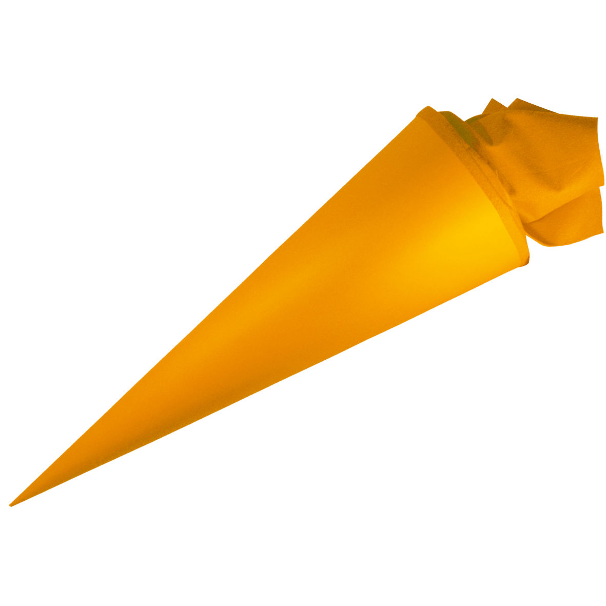 SALE Schult�te / Zuckert�te rund geklebt mit Filzmanschette, 70cm, goldgelb