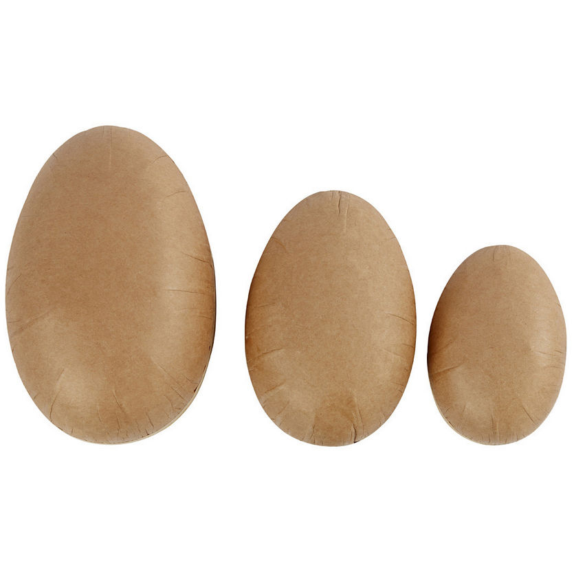Eier aus Karton, Au�en Braun, Innen Wei�, 2-teilig, 3 Gr��en Bild 3