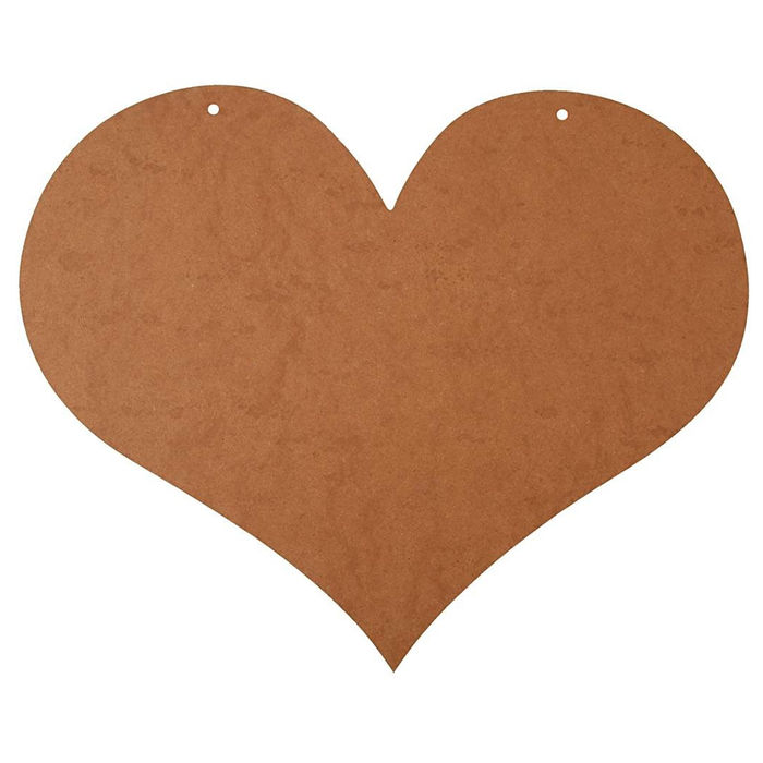Herz aus MDF, 50x40 cm x 5 mm, 1 St�ck