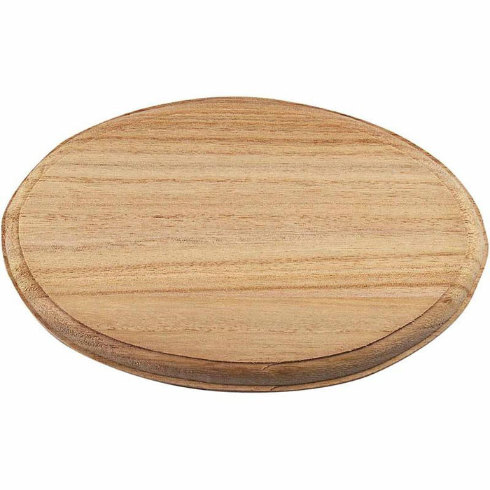 T�rschild aus Holz, oval, 21,5x14x1,5cm