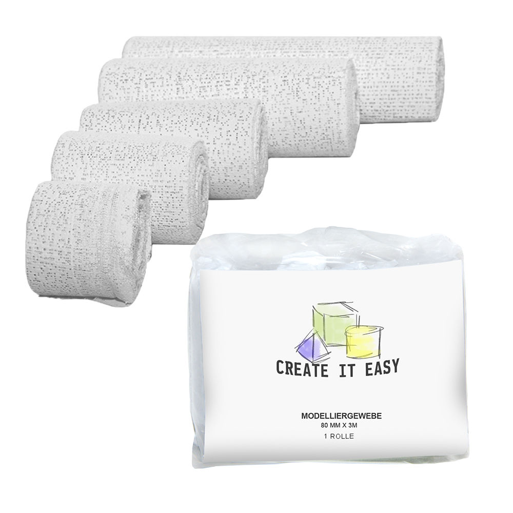 Create It Easy Modelliergewebe / Gipsbinden, 80mm breit, 3m lang, 1 St�ck