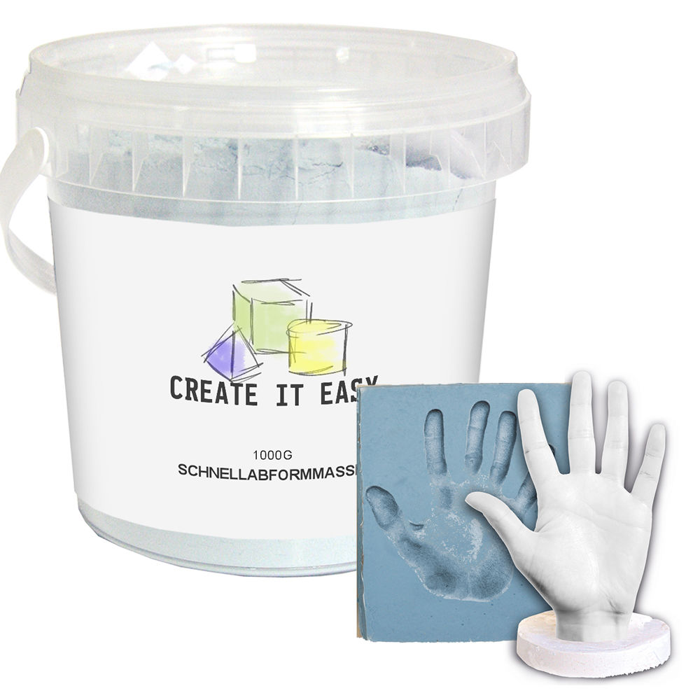 Create It Easy Schnellabformmasse 1kg, pulverf�rmig, f�r Objekte und K�rperteile