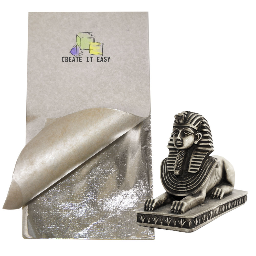 SALE Create It Easy Blattmetall / Schlagmetall, Silber, 14 x 7 cm, 25 Blatt