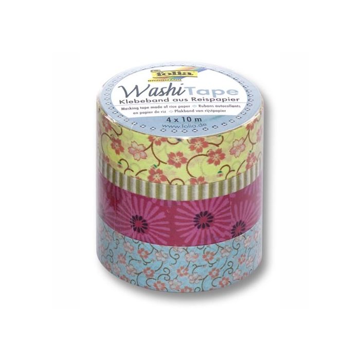SALE Washi Tape Klebeband, 4 Rollen, Blumenreigen