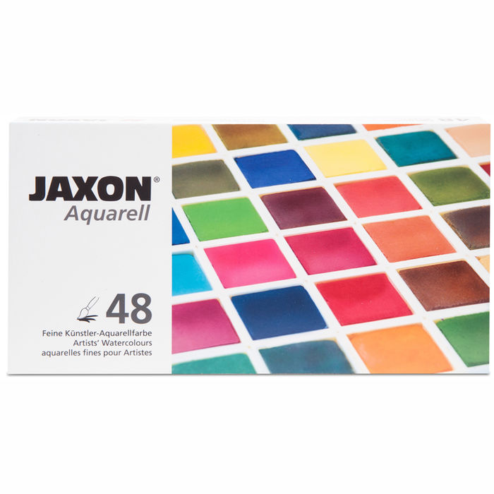 Jaxon Aquarellfarben-Set 48 halbe N�pfe