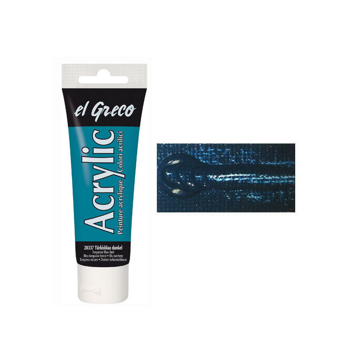 Kreul EL GRECO Acrylfarbe T�rkisblau dunkel 75 ml